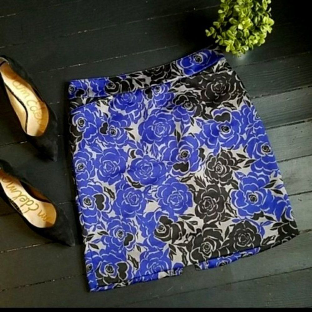 Loft Floral Pencil Skirt